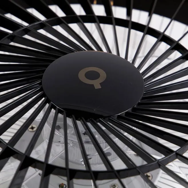 QAZQA Deckenventilator schwarz mit Sterneneffekt 60cm inkl. LED Dimmbar mit Fernbedienung - Climo