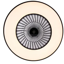 QAZQA Deckenventilator schwarz mit Sterneneffekt 60cm inkl. LED Dimmbar mit Fernbedienung - Climo