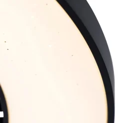 QAZQA Deckenventilator schwarz mit Sterneneffekt 60cm inkl. LED Dimmbar mit Fernbedienung - Climo