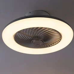 QAZQA Deckenventilator Silber 55,5 cm inkl. LED Dimmbar mit Fernbedienung - Clima