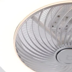 QAZQA Deckenventilator Silber 55,5 cm inkl. LED Dimmbar mit Fernbedienung - Clima