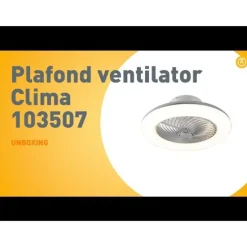 QAZQA Deckenventilator Silber 55,5 cm inkl. LED Dimmbar mit Fernbedienung - Clima
