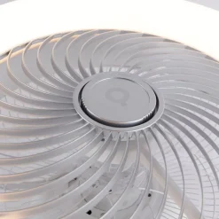 QAZQA Deckenventilator Silber 55,5 cm inkl. LED Dimmbar mit Fernbedienung - Clima