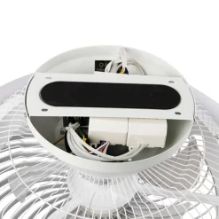 QAZQA Deckenventilator Silber 55,5 cm inkl. LED Dimmbar mit Fernbedienung - Clima
