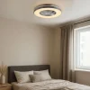 QAZQA Deckenventilator Silber mit Sterneneffekt 60cm inkl. LED Dimmbar mit Fernbedienung - Climo