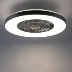 QAZQA Deckenventilator Silber mit Sterneneffekt 60cm inkl. LED Dimmbar mit Fernbedienung - Climo