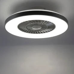QAZQA Deckenventilator Silber mit Sterneneffekt 60cm inkl. LED Dimmbar mit Fernbedienung - Climo