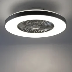 QAZQA Deckenventilator Silber mit Sterneneffekt 60cm inkl. LED Dimmbar mit Fernbedienung - Climo