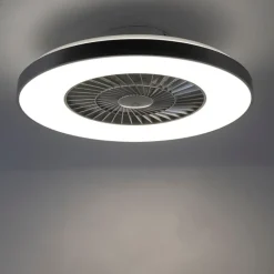QAZQA Deckenventilator Silber mit Sterneneffekt 60cm inkl. LED Dimmbar mit Fernbedienung - Climo
