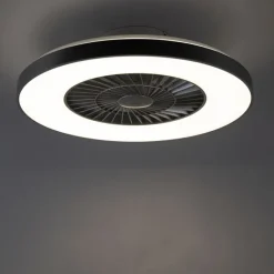QAZQA Deckenventilator Silber mit Sterneneffekt 60cm inkl. LED Dimmbar mit Fernbedienung - Climo