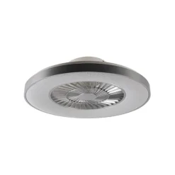 QAZQA Deckenventilator Silber mit Sterneneffekt 60cm inkl. LED Dimmbar mit Fernbedienung - Climo