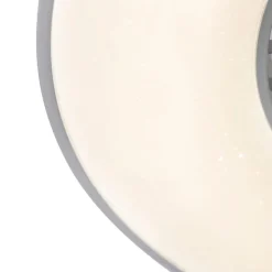 QAZQA Deckenventilator Silber mit Sterneneffekt 60cm inkl. LED Dimmbar mit Fernbedienung - Climo