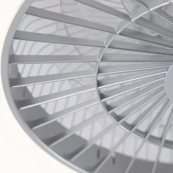 QAZQA Deckenventilator Silber mit Sterneneffekt 60cm inkl. LED Dimmbar mit Fernbedienung - Climo