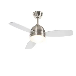 QAZQA Deckenventilator Stahl 96cm mit Fernbedienung - Rotar