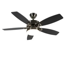 QAZQA Deckenventilator Stahl mit Fernbedienung inkl. LED - Malaki