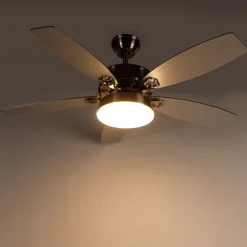 QAZQA Deckenventilator Stahl mit Fernbedienung inkl. LED - Malaki