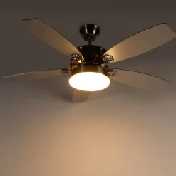 QAZQA Deckenventilator Stahl mit Fernbedienung inkl. LED - Malaki