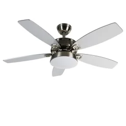 QAZQA Deckenventilator Stahl mit Fernbedienung inkl. LED - Malaki