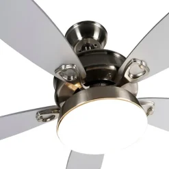 QAZQA Deckenventilator Stahl mit Fernbedienung inkl. LED - Malaki