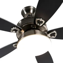 QAZQA Deckenventilator Stahl mit Fernbedienung inkl. LED - Malaki