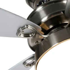 QAZQA Deckenventilator Stahl mit Fernbedienung inkl. LED - Malaki