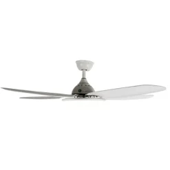 QAZQA Deckenventilator weiß 130cm inkl. LED Dimmbar mit Fernbedienung - Vifte