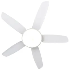 QAZQA Deckenventilator weiß 130cm inkl. LED Dimmbar mit Fernbedienung - Vifte