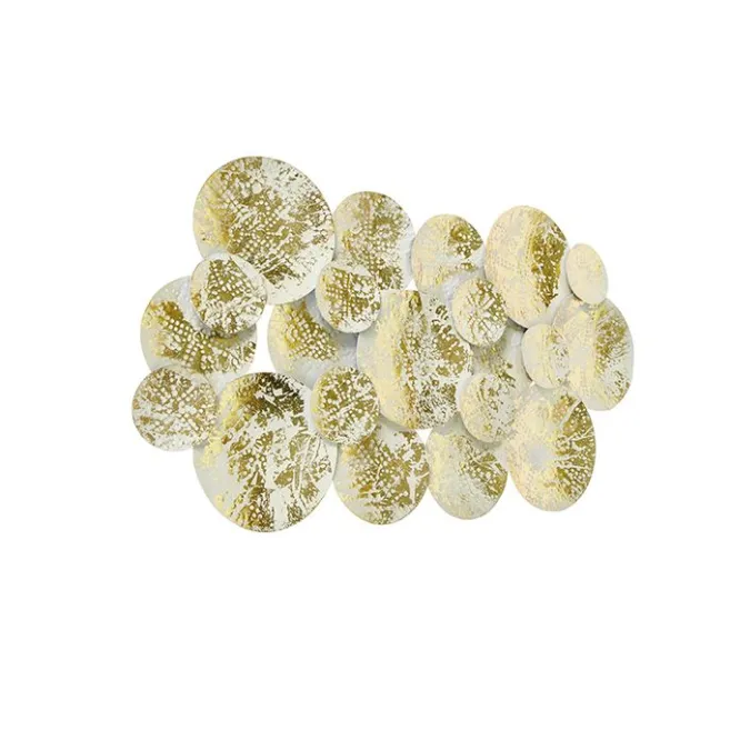 QAZQA Dekorative orientalische Wandlampe Gold mit weißen 2 Lichtern - Hikina