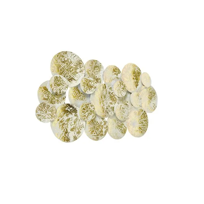 QAZQA Dekorative orientalische Wandlampe Gold mit weißen 2 Lichtern - Hikina