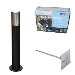 QAZQA Design Außenleuchte Schwarz 50 cm IP44 - Boris