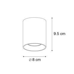 QAZQA Design Aufbaustrahler Gold GU10 50mm - Tubo