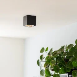 QAZQA Design Aufbaustrahler schwarz quadratisch - Box
