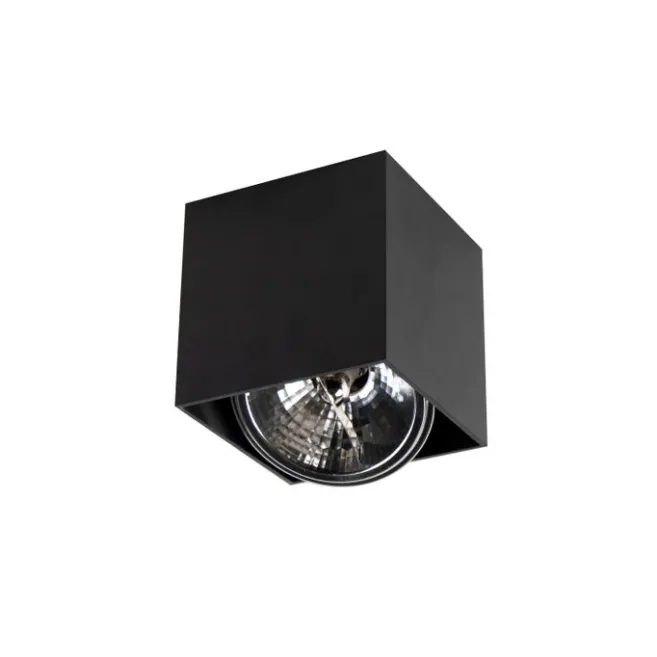 QAZQA Design Aufbaustrahler schwarz quadratisch - Box