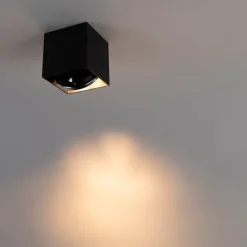 QAZQA Design Aufbaustrahler schwarz quadratisch - Box