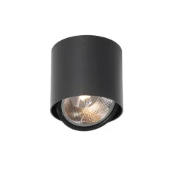 QAZQA Design Aufbaustrahler schwarz verstellbar GU10 111mm - Impact