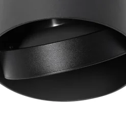 QAZQA Design Aufbaustrahler schwarz verstellbar GU10 111mm - Impact