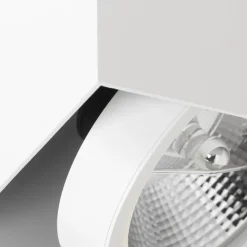 QAZQA Design Aufbaustrahler Weiß Quadratisch GU10 111mm - Box