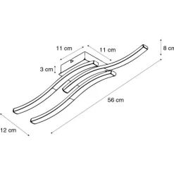 Trio Leuchten Design Deckenleuchte schwarz mit Holz inkl. LED 3-flammig - Vanesa