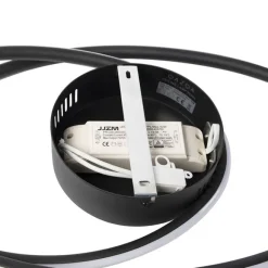 QAZQA Design Deckenleuchte schwarz inkl. LED 3 Stufen dimmbar - Rowan