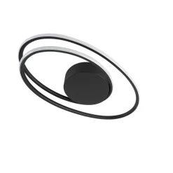 QAZQA Design Deckenleuchte schwarz inkl. LED 3 Stufen dimmbar - Rowan