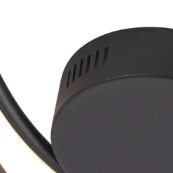 QAZQA Design Deckenleuchte schwarz inkl. LED 3 Stufen dimmbar - Rowan