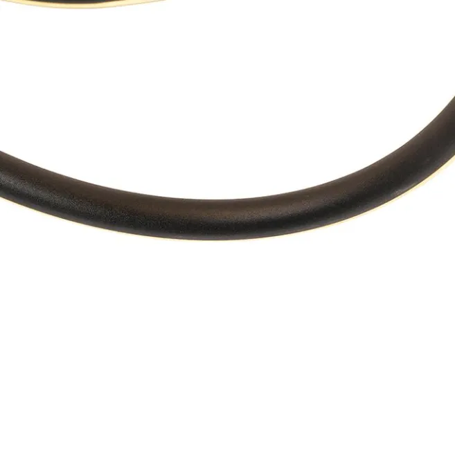 QAZQA Design Deckenleuchte schwarz inkl. LED 3 Stufen dimmbar - Rowan