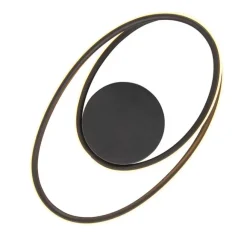 QAZQA Design Deckenleuchte schwarz inkl. LED 3 Stufen dimmbar - Rowan