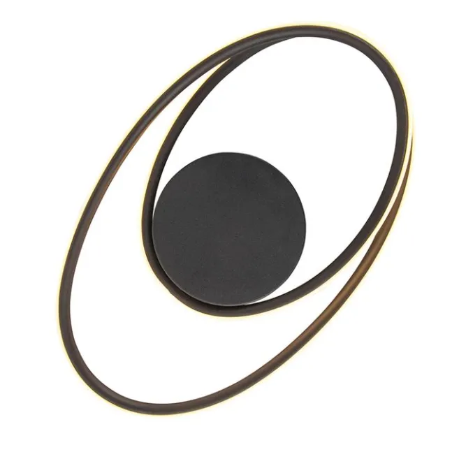 QAZQA Design Deckenleuchte schwarz inkl. LED 3 Stufen dimmbar - Rowan