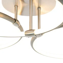 QAZQA Design Deckenleuchte Stahl inkl. LED 3-stufig dimmbar 3-flammig - Joaniqa