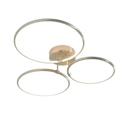 QAZQA Design Deckenleuchte Stahl inkl. LED 3-stufig dimmbar 3-flammig - Joaniqa