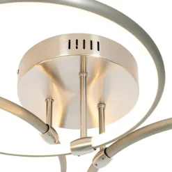 QAZQA Design Deckenleuchte Stahl inkl. LED 3-stufig dimmbar 3-flammig - Joaniqa