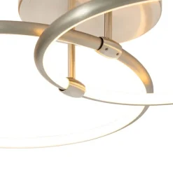 QAZQA Design Deckenleuchte Stahl inklusive LED 3-stufig dimmbar 2-flammig - Joaniqa