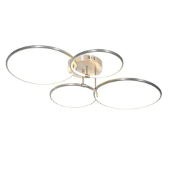 QAZQA Design Deckenleuchte Stahl inkl. LED 3-stufig dimmbar 4-flammig - Joaniqa