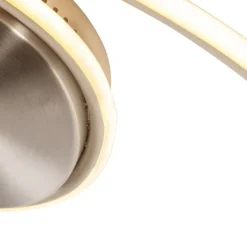 QAZQA Design Deckenleuchte Stahl inkl. LED 3 Stufen dimmbar - Rowan